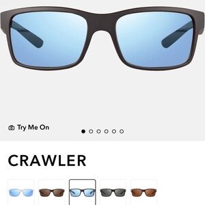 Revo Blue and Black Sunglasses Sporty Rectangular Design